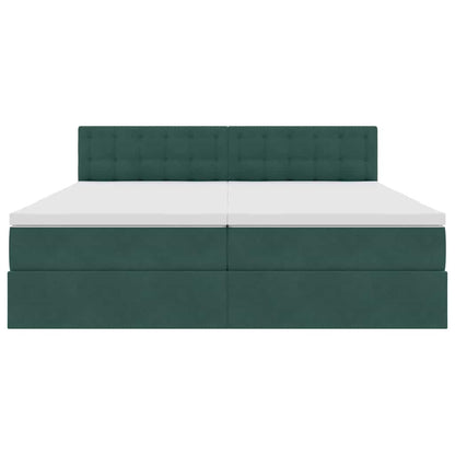 Letto con Contenitore con materasso Verde Scuro 90 x 200 cm