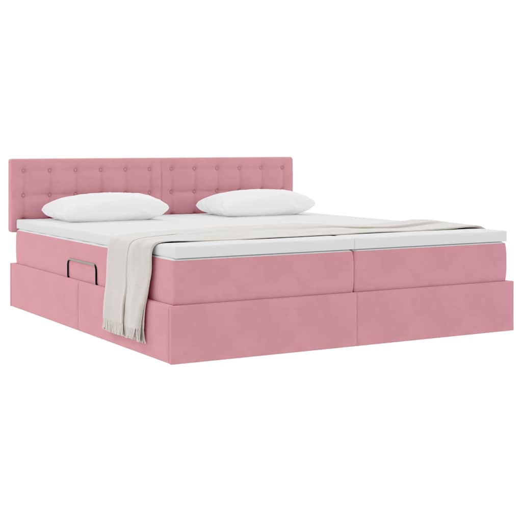 Letto con Contenitore con materasso Rosa 90 x 200 cm | homemem39