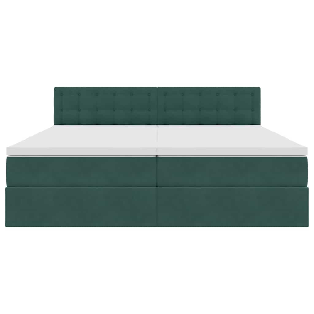 Letto con Contenitore con materasso Verde Scuro 100 x 200 cm | homemem39