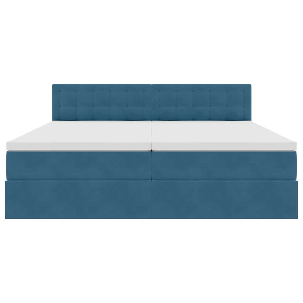 Letto con Contenitore con materasso Blu Scuro 100 x 200 cm | homemem39