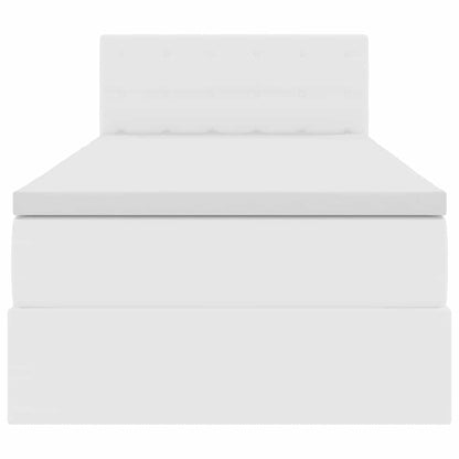 Letto con contenitore e LED con led Bianco Puro 90 x 190 cm | homemem39