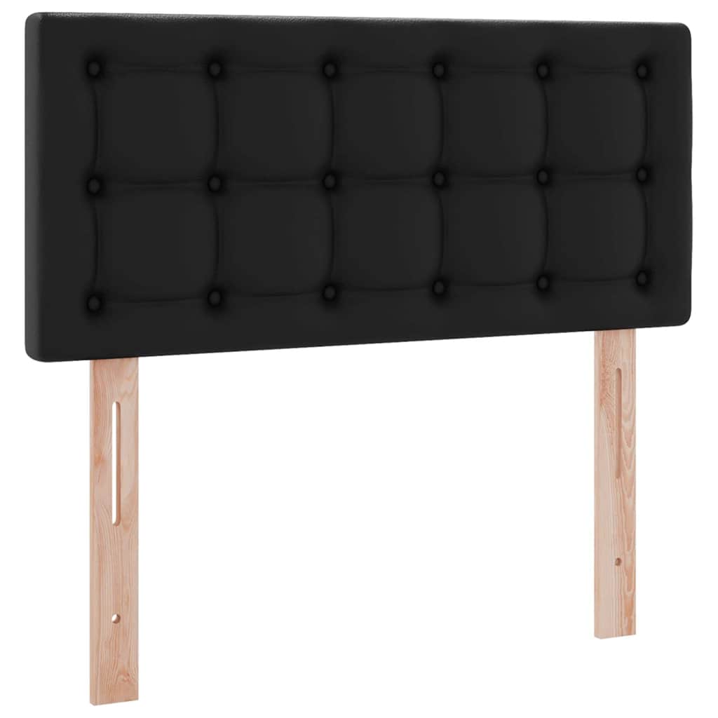 Letto con contenitore e LED Nero 90 x 200 cm Pelle Sintetica | homemem39