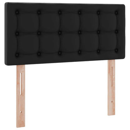 Letto con contenitore e LED Nero 90 x 200 cm Pelle Sintetica | homemem39
