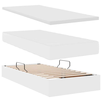Letto con contenitore e LED con led Bianco Puro 90 x 200 cm | homemem39
