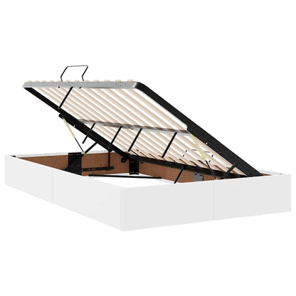 Letto con contenitore e LED Bianco Puro 120 x 200 cm