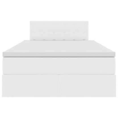 Letto con contenitore e LED Bianco Puro 120 x 200 cm