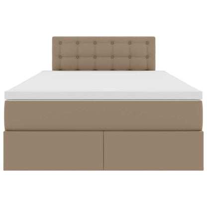 Letto con contenitore e LED con led Cappuccino 120 x 200 cm | homemem39