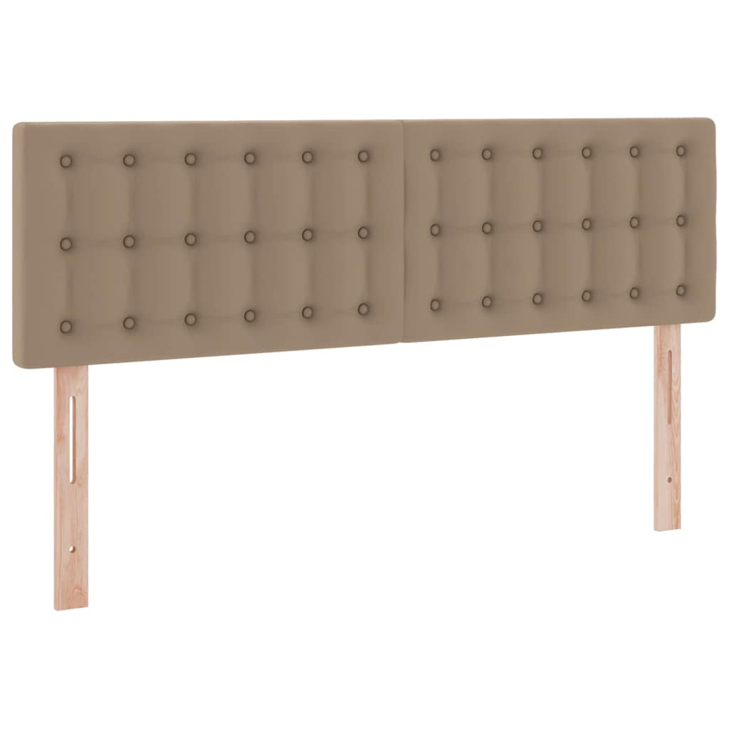 Letto con contenitore e LED con led Cappuccino 140 x 190 cm | homemem39
