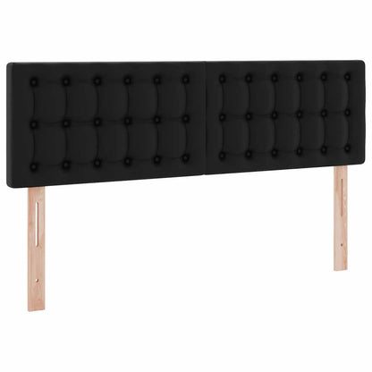 Letto con contenitore e LED Nero 140 x 200 cm Pelle Sintetica | homemem39