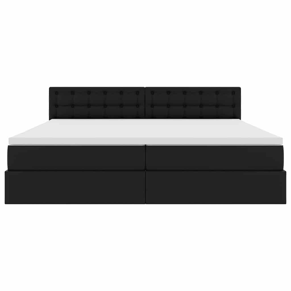 Letto con contenitore e LED con led Grigio chiaro 200 x 200 cm | homemem39