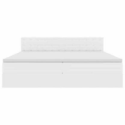Letto con contenitore e LED con led Grigio chiaro 200 x 200 cm | homemem39