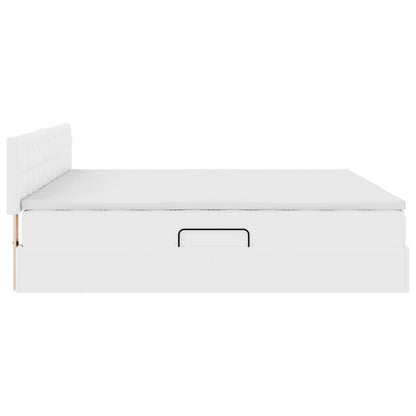 Letto con contenitore e LED con led Grigio chiaro 200 x 200 cm | homemem39