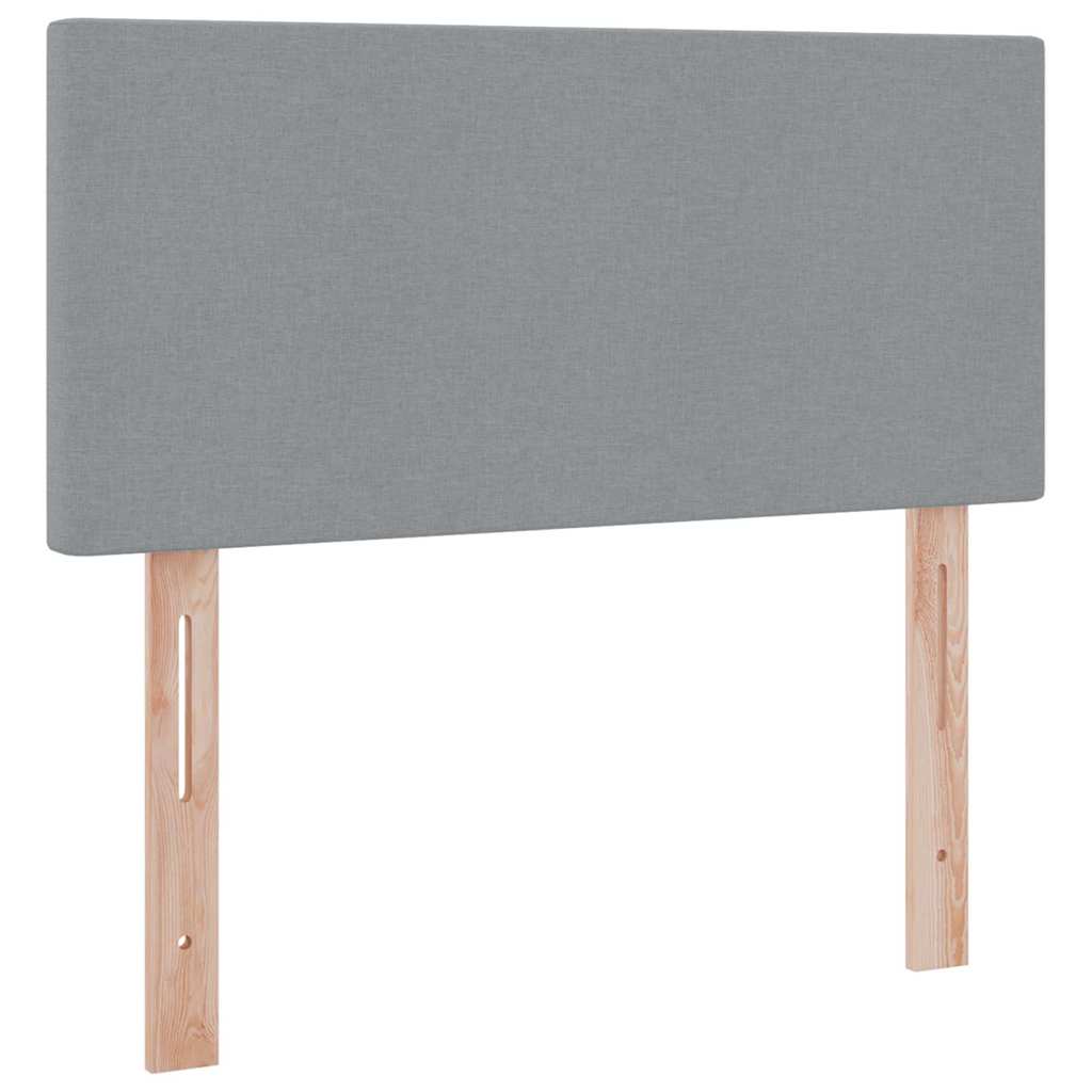 Letto con contenitore e LED Grigio chiaro 90 x 200 cm Tessuto | homemem39