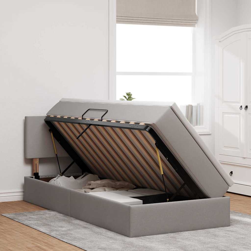Letto con contenitore e LED con led Talpa 90 x 200 cm Tessuto | homemem39
