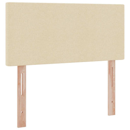 Letto con contenitore e LED con led Crema 90 x 200 cm Tessuto | homemem39