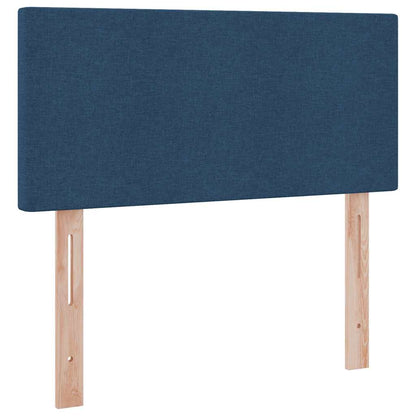 Letto con contenitore LED e materasso Blu 100 x 200 cm Tessuto