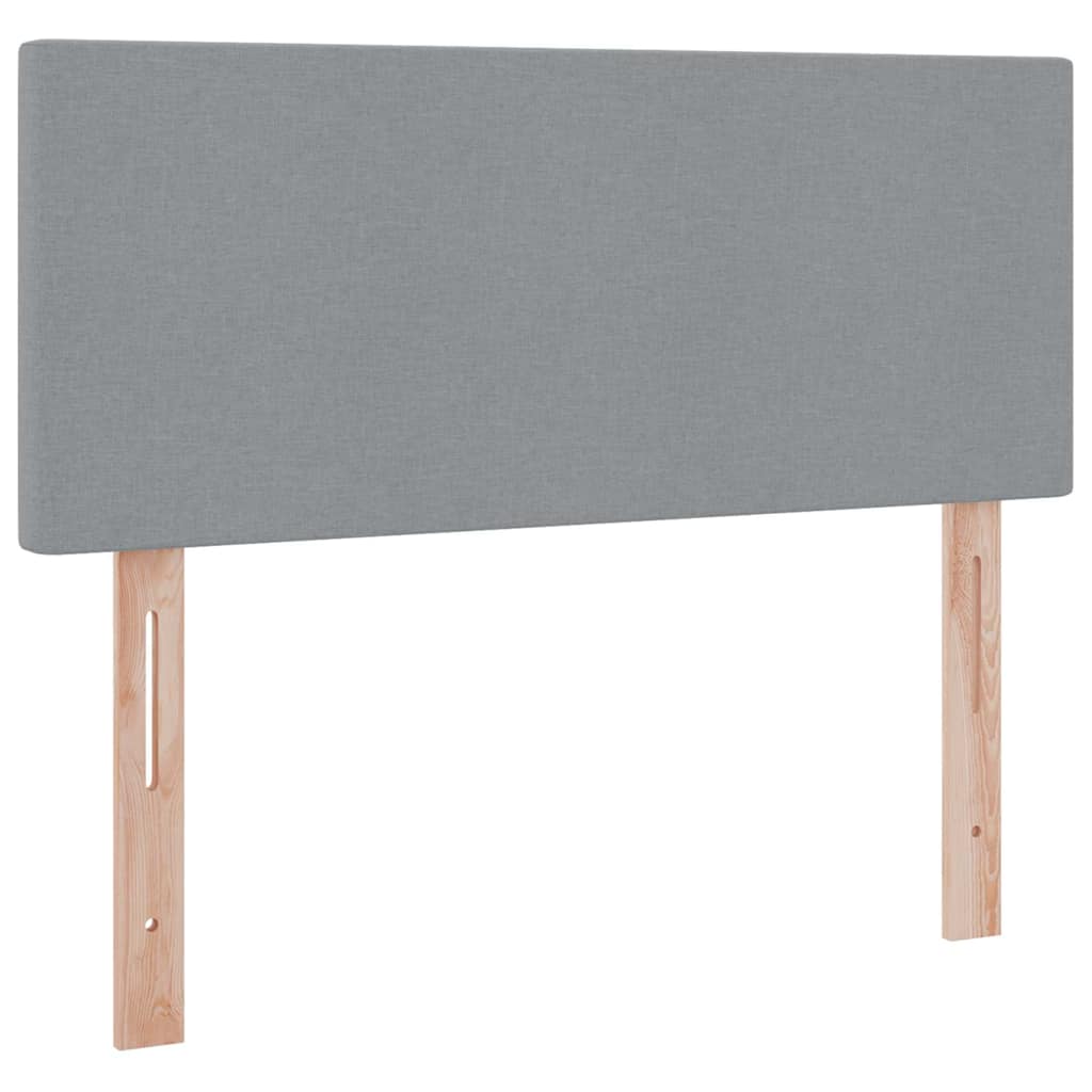 Letto con contenitore e LED Grigio chiaro 120 x 190 cm Tessuto | homemem39