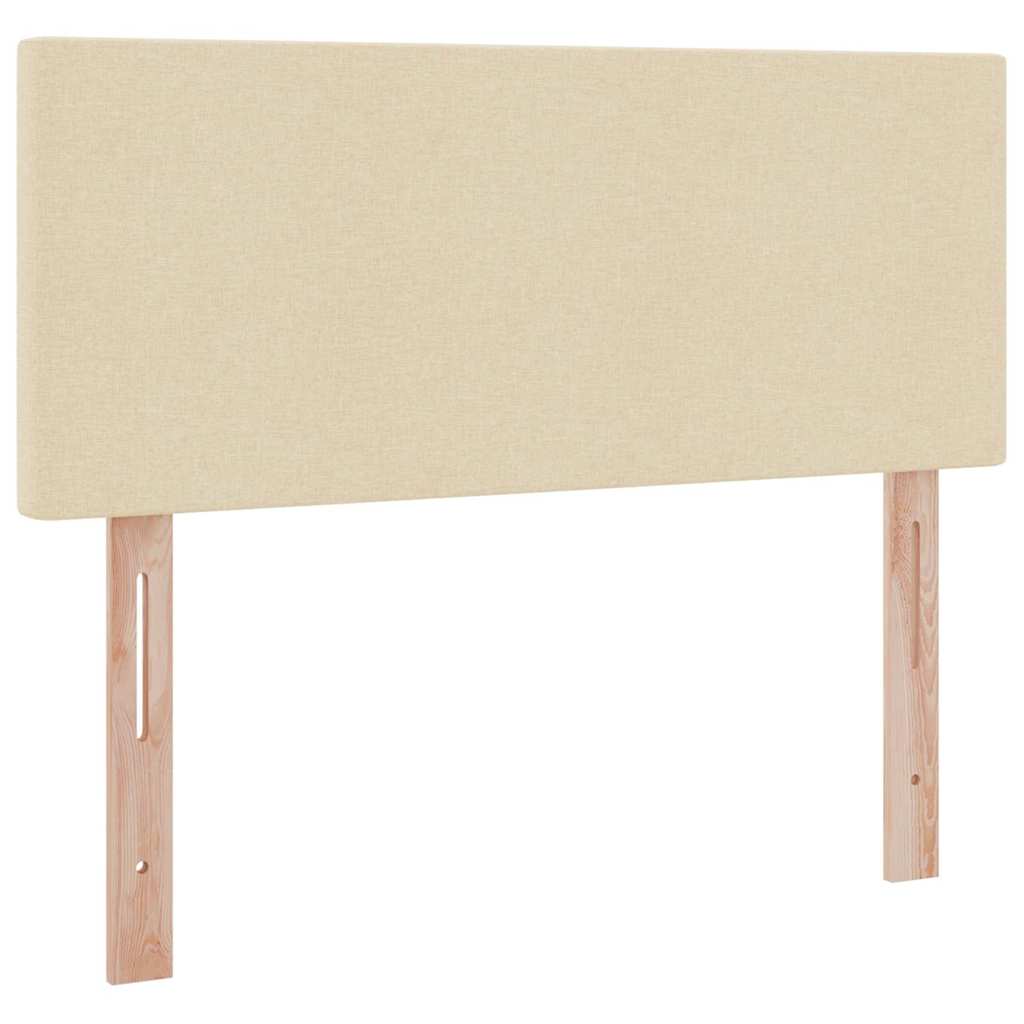 Letto con contenitore e LED con led Crema 120 x 200 cm Tessuto | homemem39