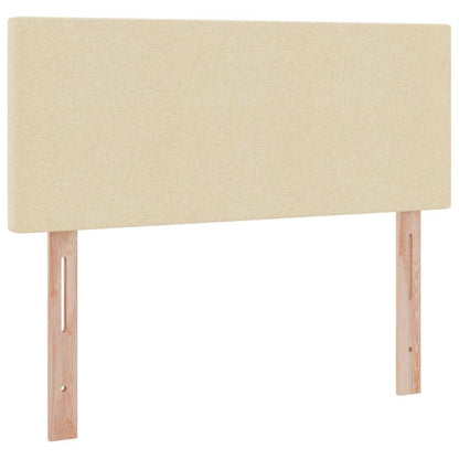 Letto con contenitore e LED con led Crema 120 x 200 cm Tessuto | homemem39