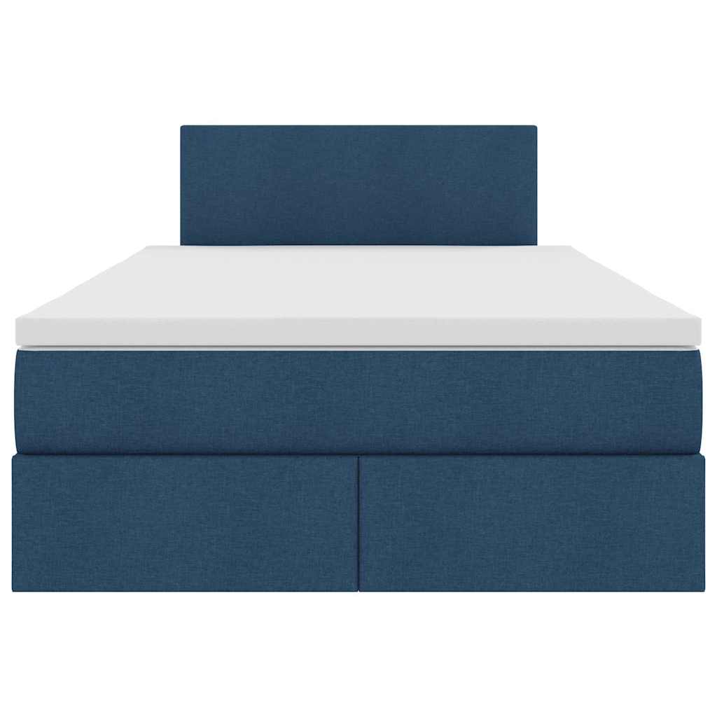Letto con contenitore e LED con led Blu 120 x 200 cm Tessuto | homemem39