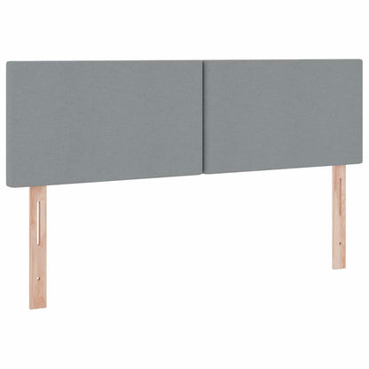 Letto con contenitore e LED Grigio chiaro 140 x 190 cm Tessuto | homemem39