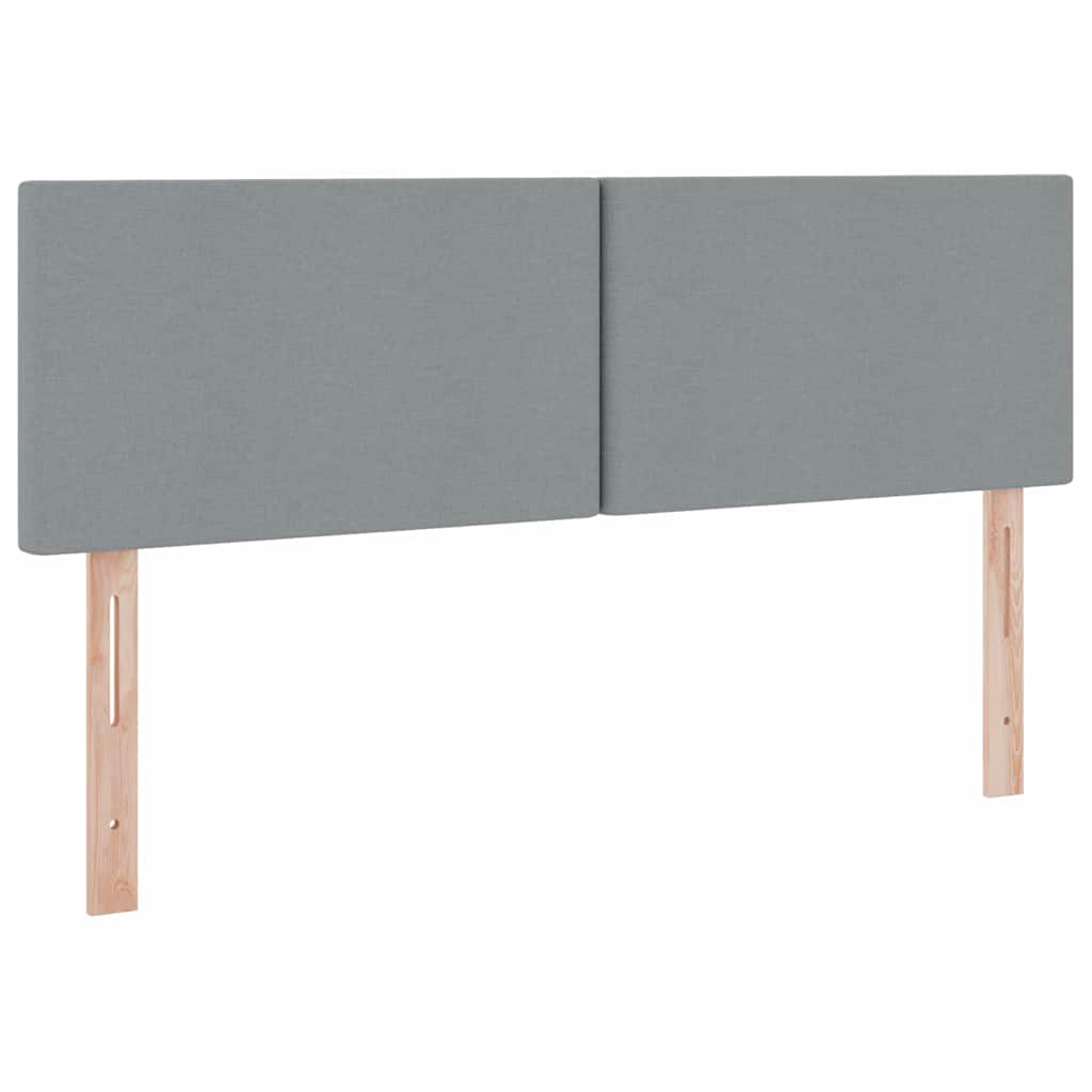 Letto con contenitore e LED Grigio chiaro 140 x 190 cm Tessuto | homemem39