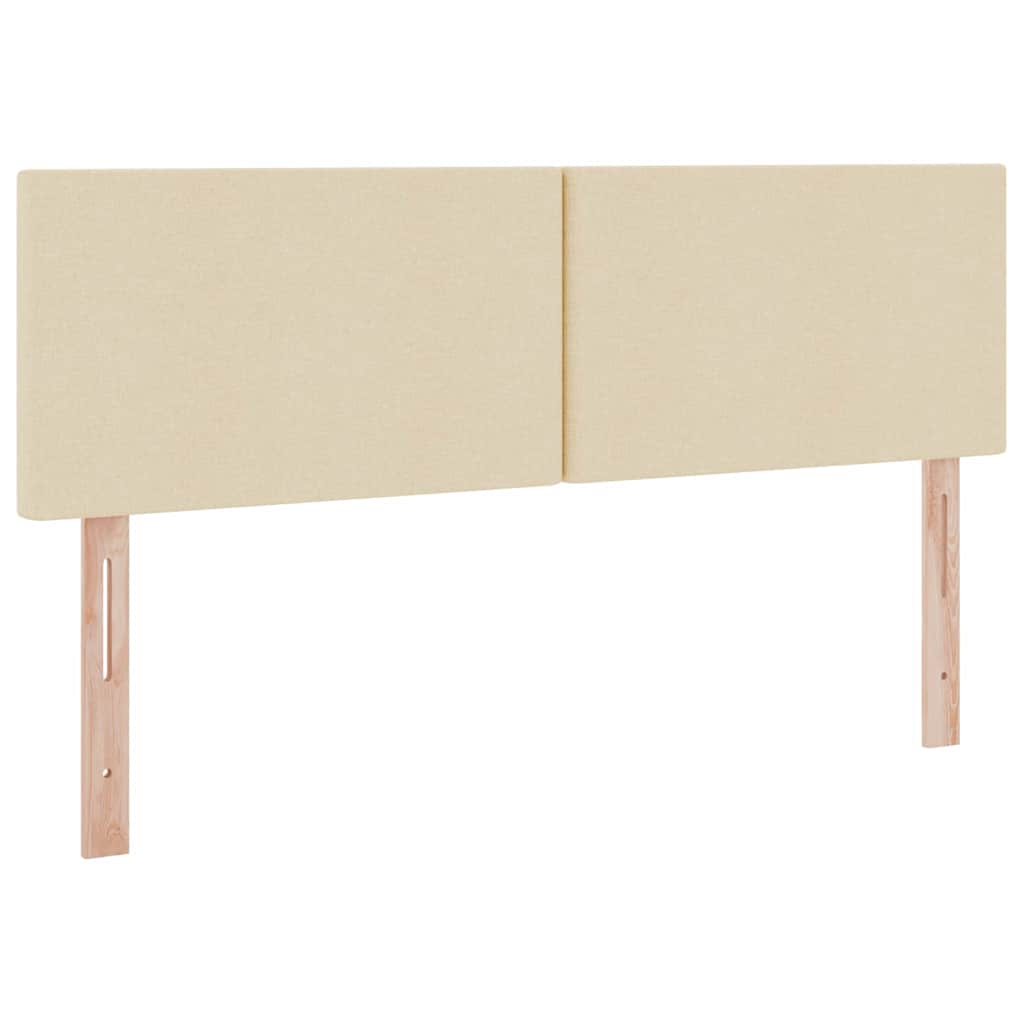 Letto con contenitore e LED con led Crema 140 x 190 cm Tessuto | homemem39