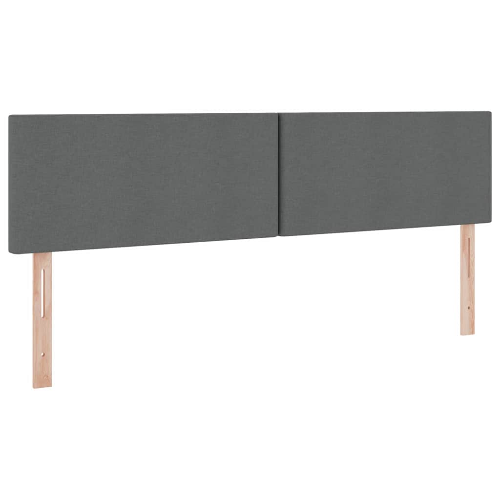 Letto con contenitore e LED Grigio scuro 160 x 200 cm Tessuto | homemem39