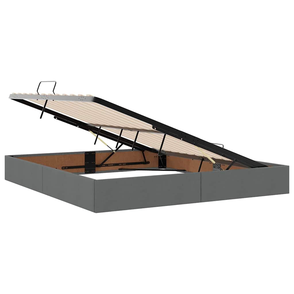 Letto con contenitore LED e materasso Grigio Scuro 180 x 200 cm