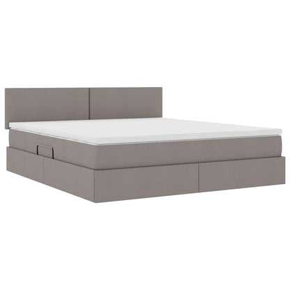 Letto con contenitore e LED con led Talpa 180 x 200 cm Tessuto | homemem39