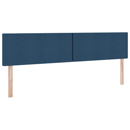 Letto con contenitore LED e materasso Blu 200 x 200 cm Tessuto