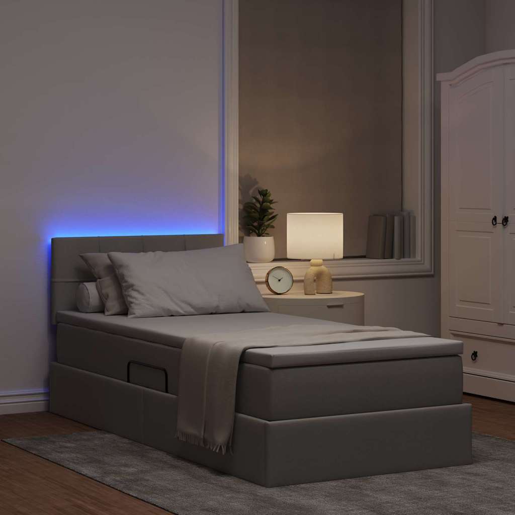 Letto con contenitore e LED Talpa 90 x 190 cm Tessuto | homemem39