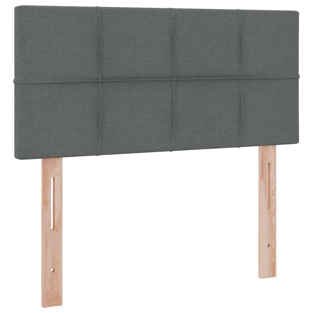 Letto con contenitore e LED Grigio scuro 90 x 200 cm Tessuto | homemem39
