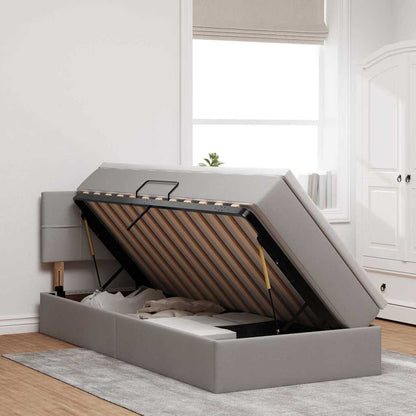 Letto con contenitore e LED con led Talpa 100 x 200 cm Tessuto | homemem39