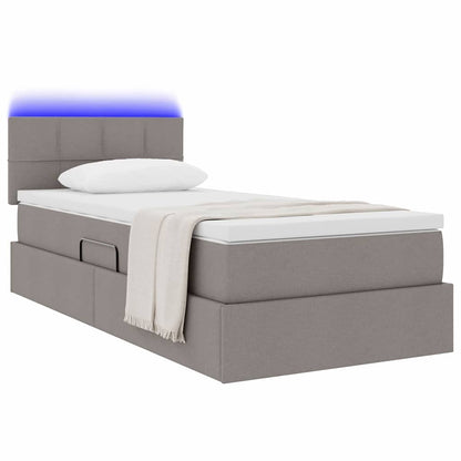 Letto con contenitore e LED con led Talpa 100 x 200 cm Tessuto | homemem39