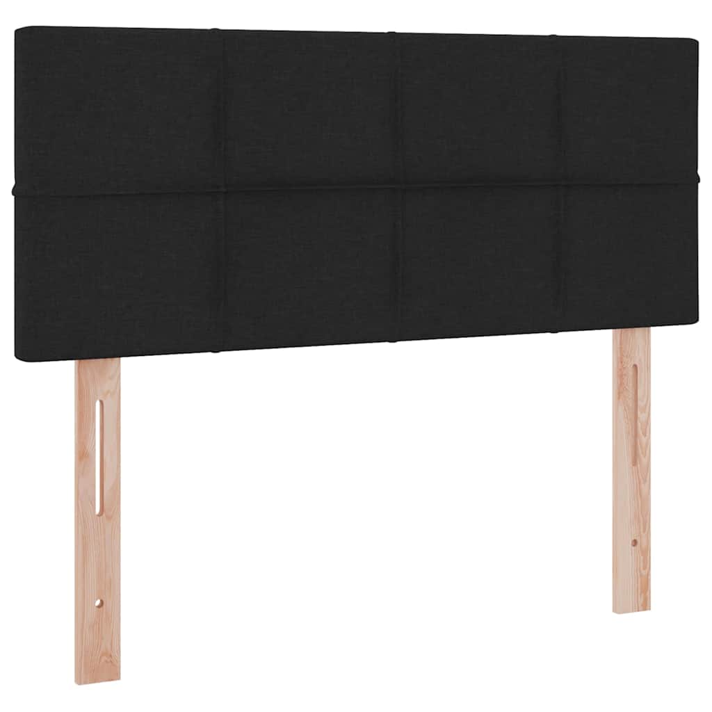 Letto con contenitore e LED con led Nero 120 x 200 cm Tessuto | homemem39