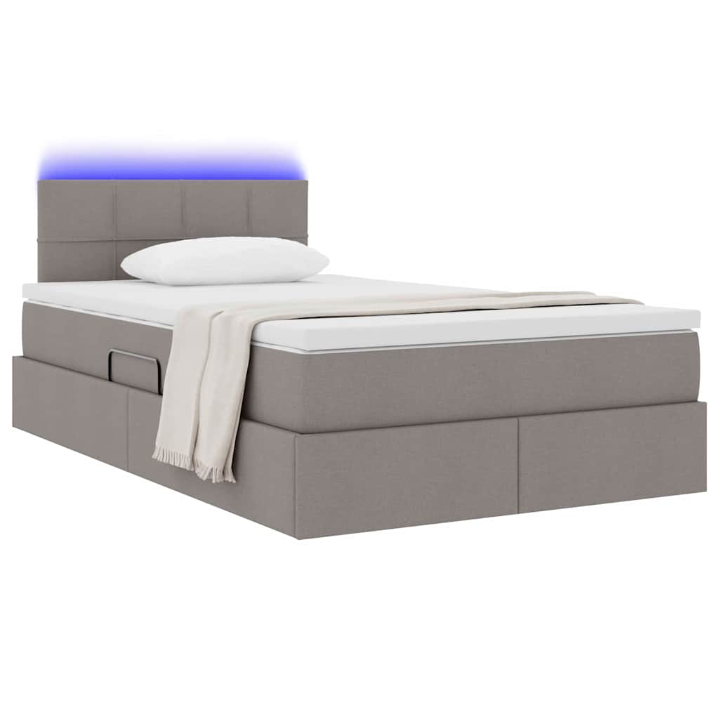 Letto con contenitore LED e materasso Tortora 120 x 200 cm | homemem39