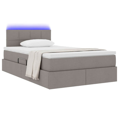 Letto con contenitore LED e materasso Tortora 120 x 200 cm | homemem39