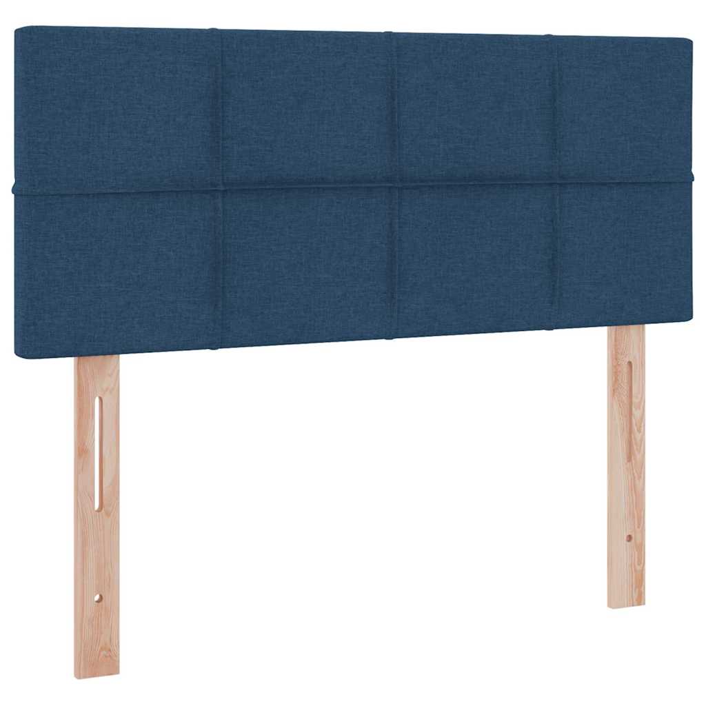 Letto con contenitore e LED con led Blu 120 x 200 cm Tessuto | homemem39