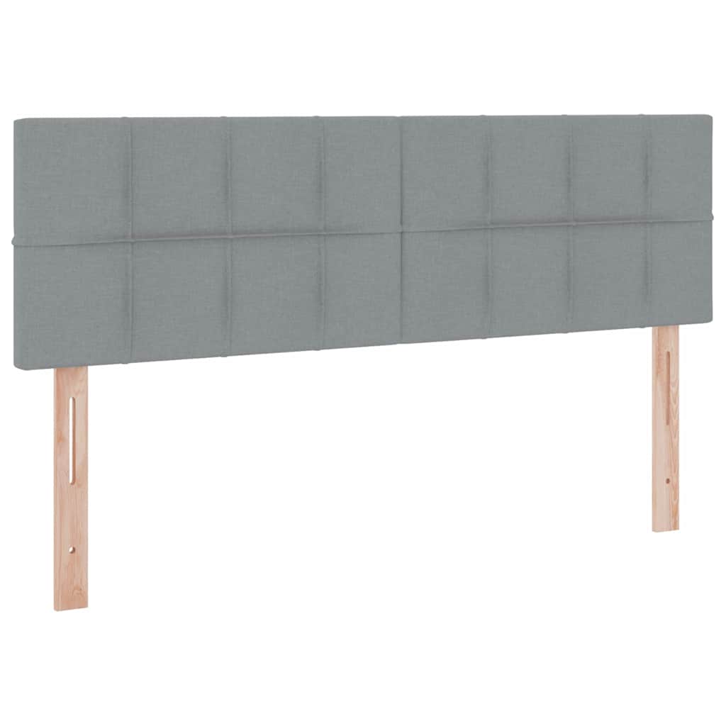 Letto con contenitore e LED Grigio chiaro 140 x 200 cm Tessuto | homemem39