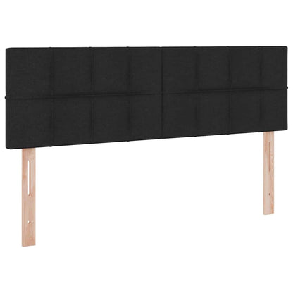 Letto con contenitore e LED Nero 140 x 200 cm Poliestere