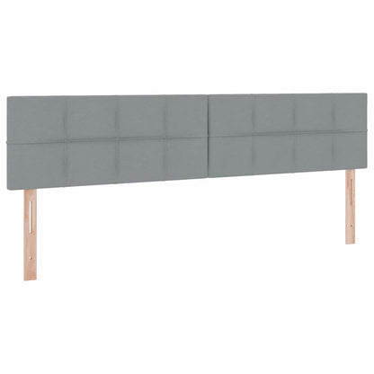 Letto con contenitore e LED Grigio chiaro 200 x 200 cm