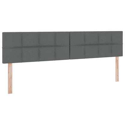 Letto con contenitore e LED Grigio scuro 200 x 200 cm Tessuto | homemem39