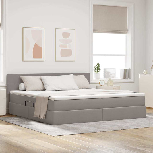 Letto con contenitore e LED con led Talpa 200 x 200 cm Tessuto | homemem39