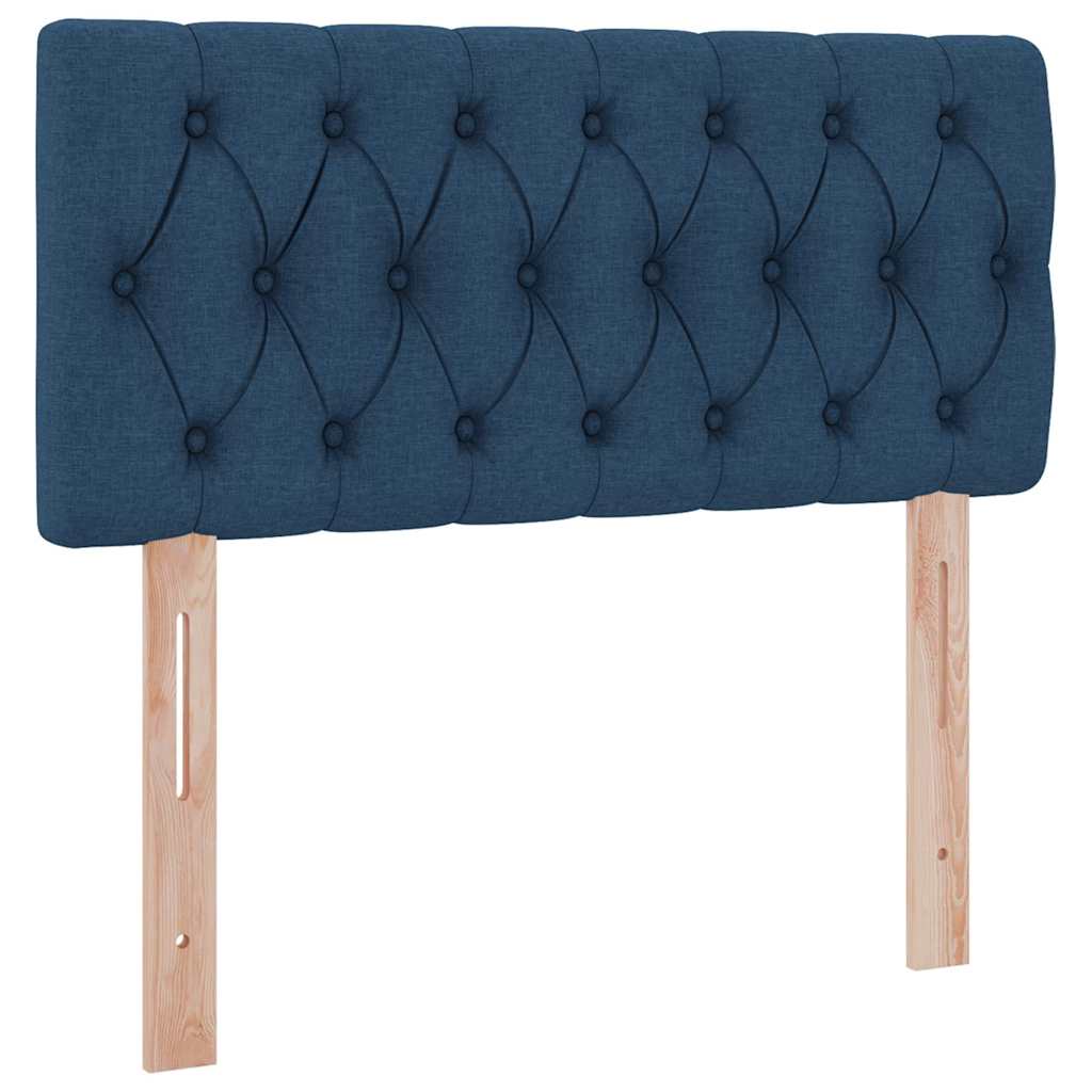 Letto con contenitore e LED Blu 90 x 190 cm Tessuto | homemem39