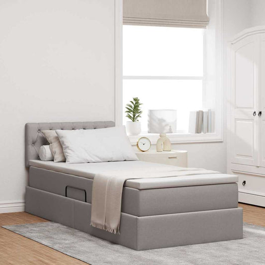 Letto con contenitore e LED con led Talpa 90 x 200 cm Tessuto | homemem39