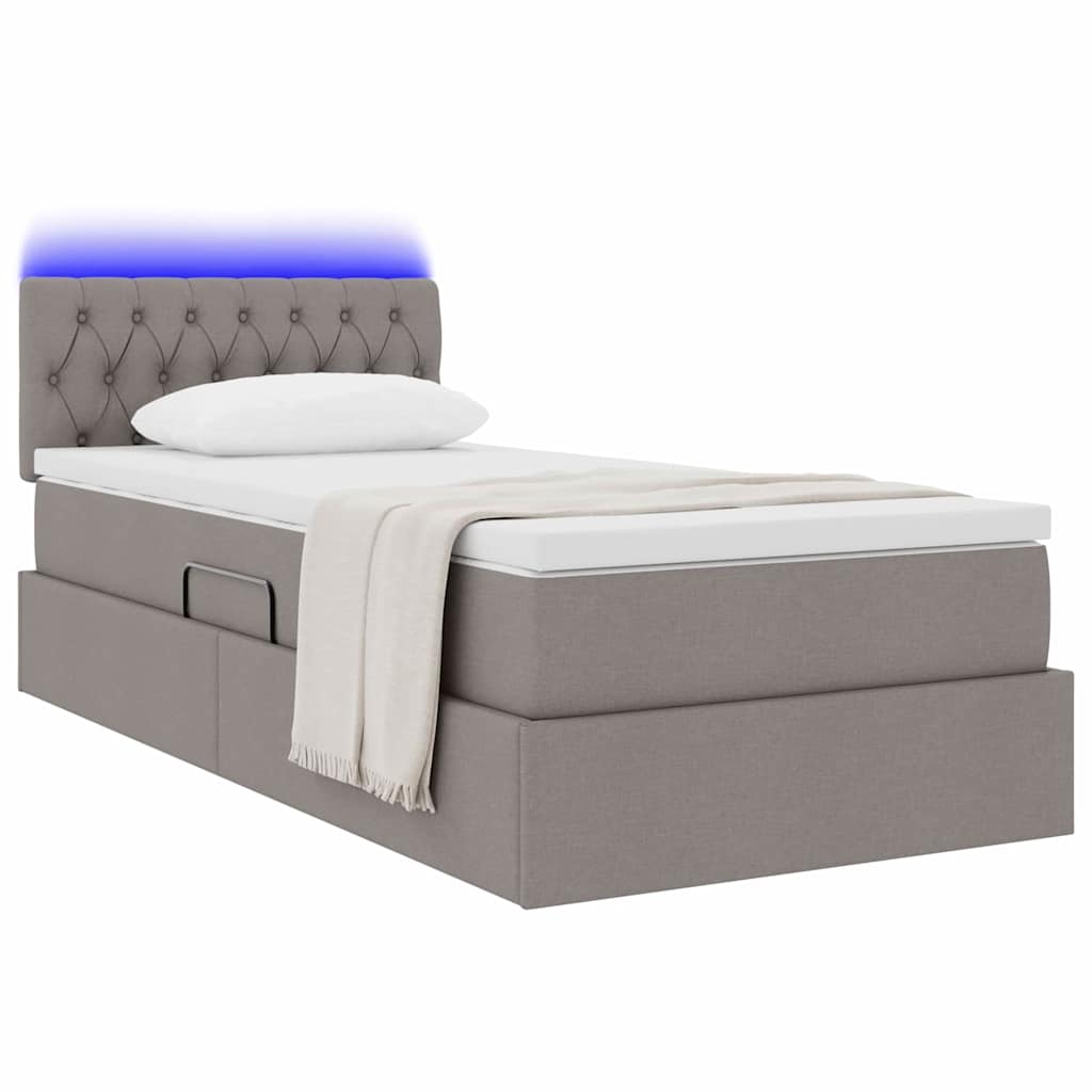 Letto con contenitore e LED con led Talpa 90 x 200 cm Tessuto | homemem39