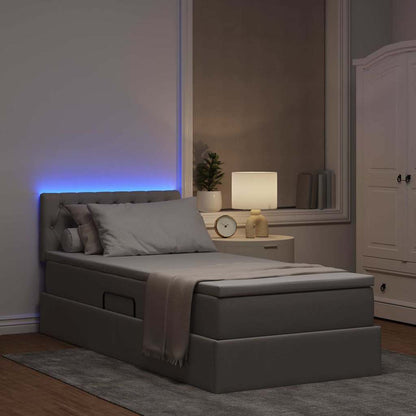 Letto con contenitore e LED con led Talpa 100 x 200 cm Tessuto | homemem39