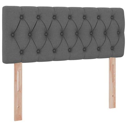 Letto con contenitore e LED Grigio scuro 120 x 200 cm