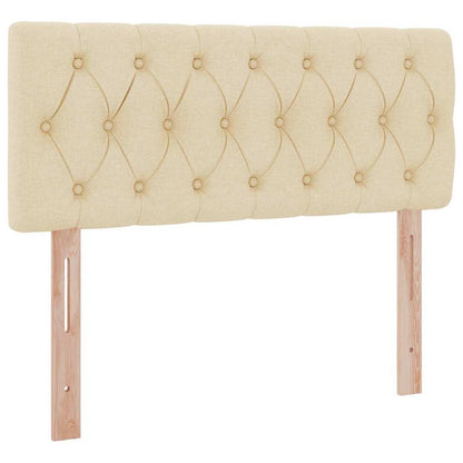 Letto con contenitore e LED con led Crema 120 x 200 cm Tessuto | homemem39
